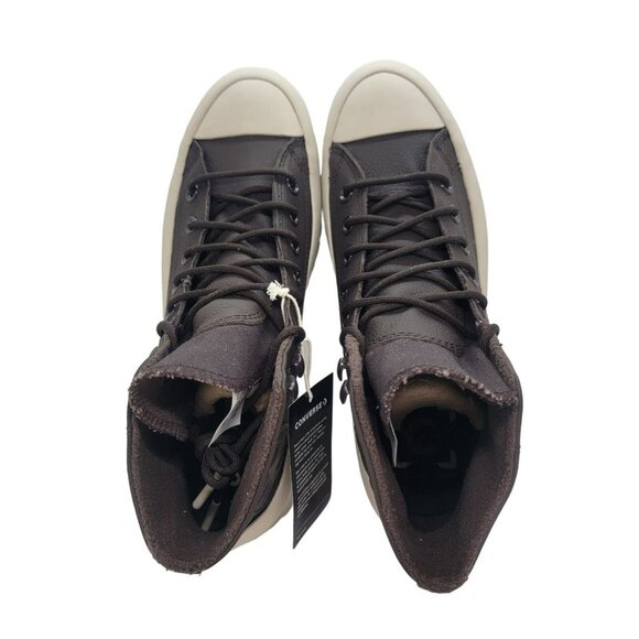 🤩Converse  Sz 9 Women Chunky Shoes Chuck Taylor All Star leather boots Brown Ne - Picture 5 of 11